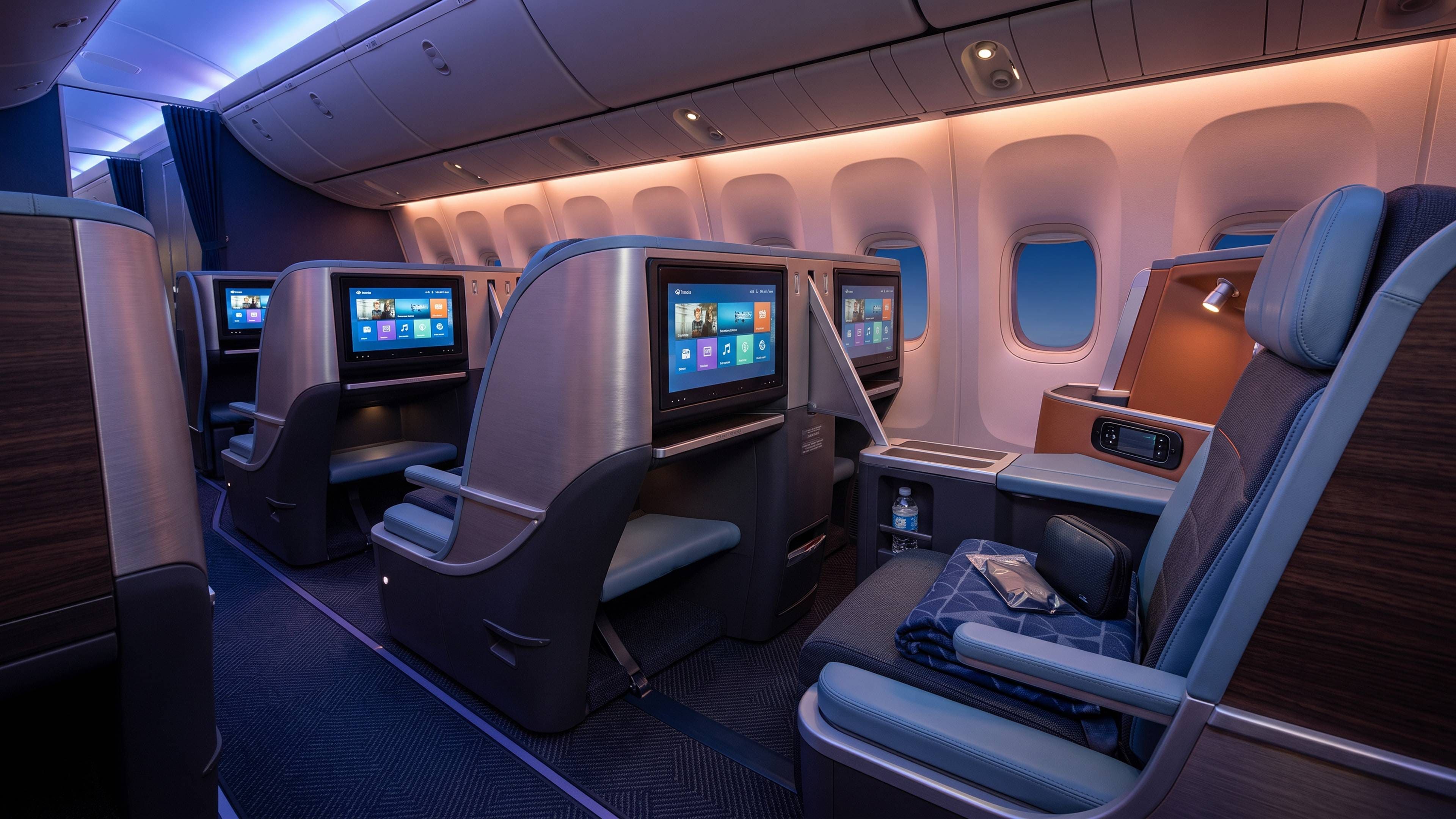 Singapore Airlines A350 business class cabin