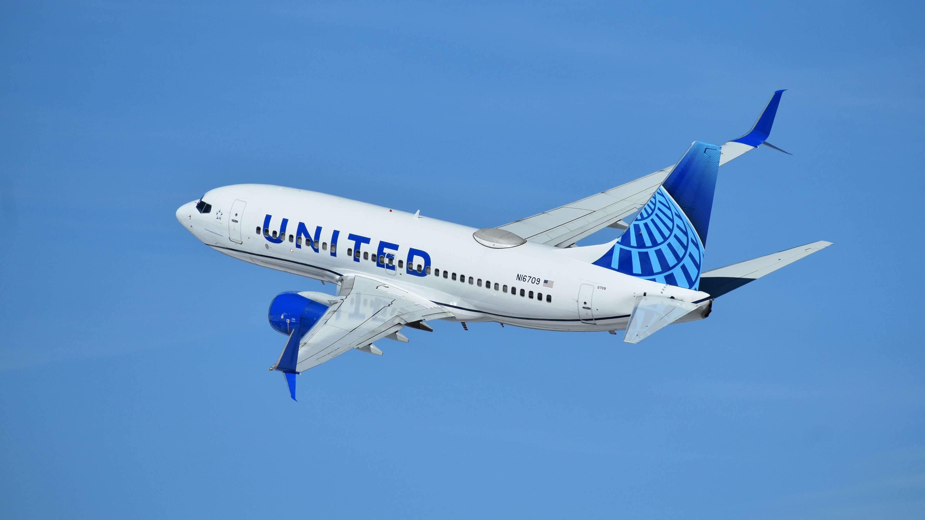 United Airlines aircraft in flight