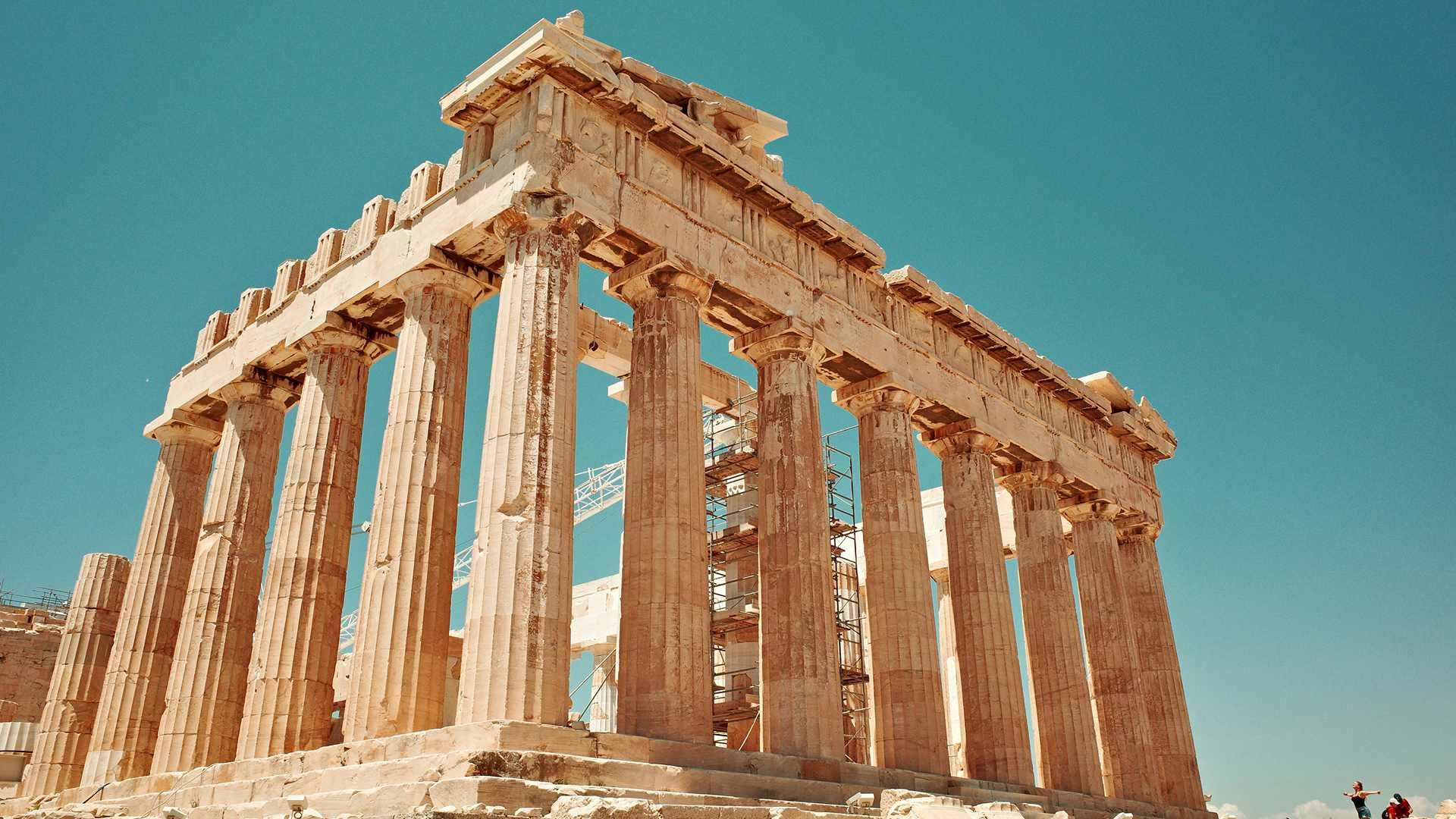 The Parthenon on the Acropolis in Athens in clear morning light