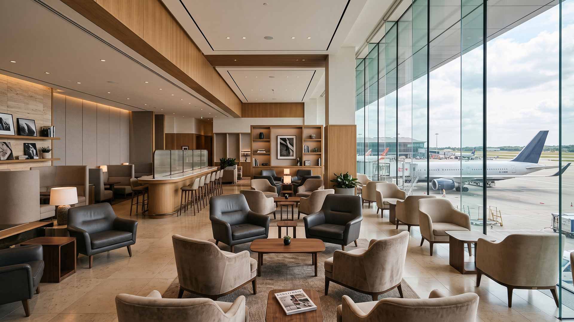 Luxury first class airport lounge